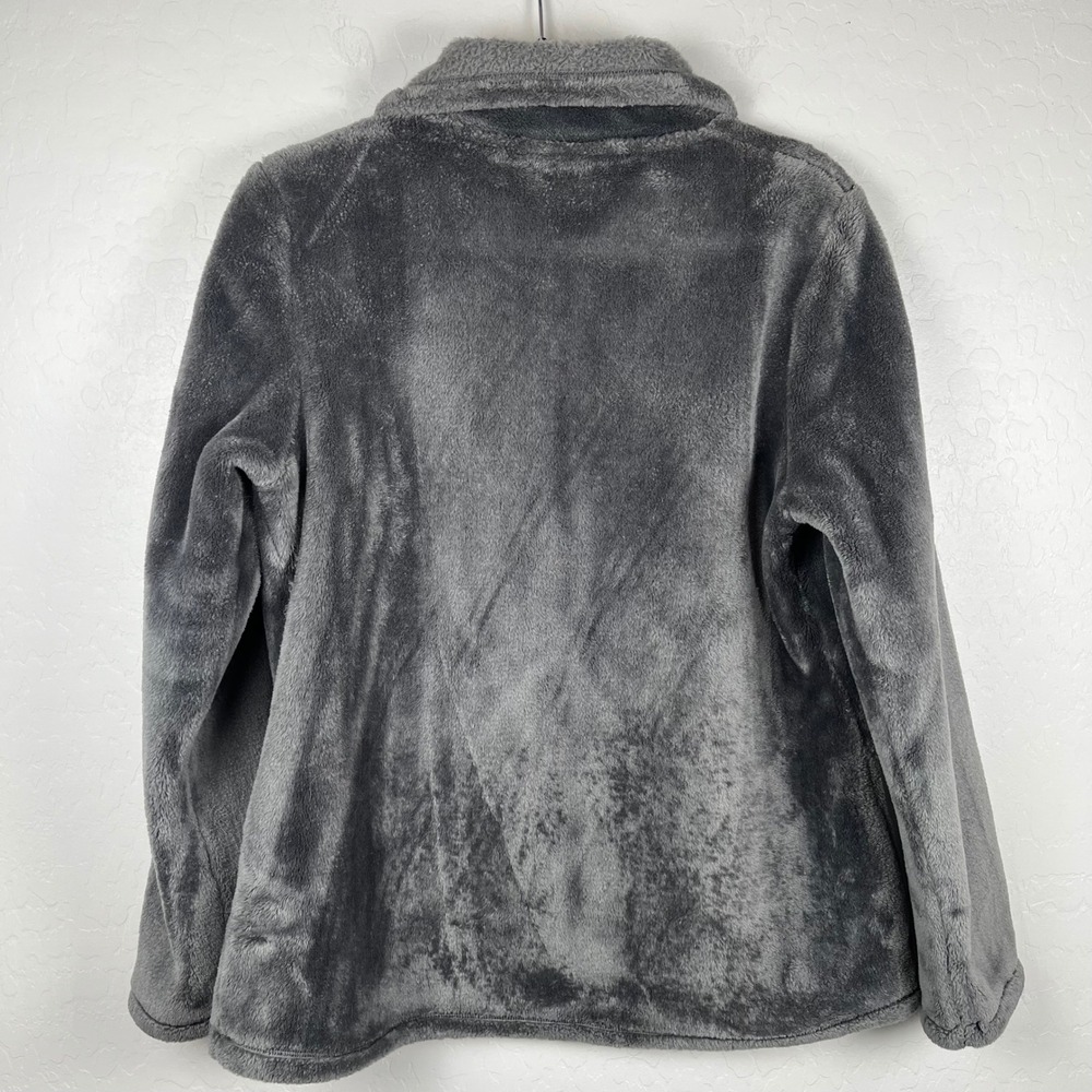 32 Degrees‎ Heat Womens Gray Faux Fur Fleece Full Zip Jacket Coat Large - Picture 2 of 8